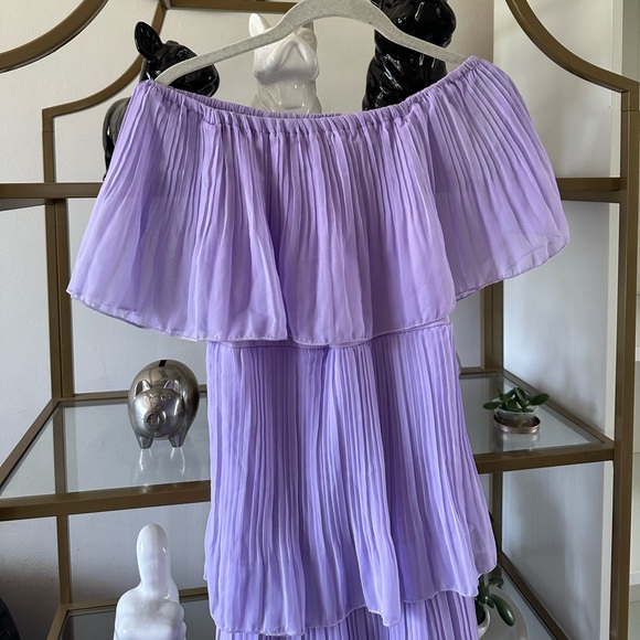 Purple lavendar ruffle dress - Picture 3 of 4